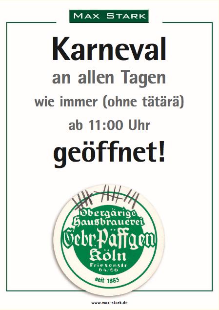 Karnevalgeoeffnet